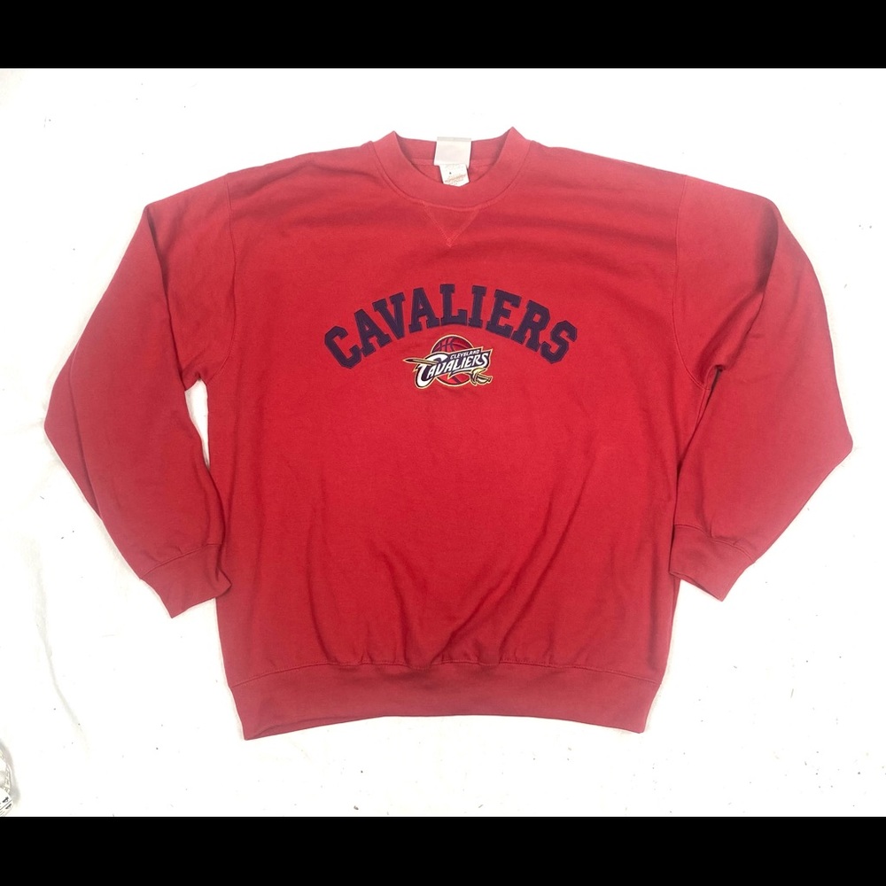 CLEVELAND CAVALIERS SWEATSHIRT MENS NBA RED SIZE LARGE.